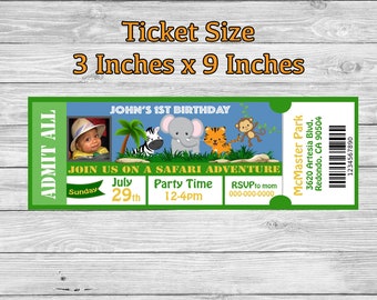 Jungle Ticket Invitation