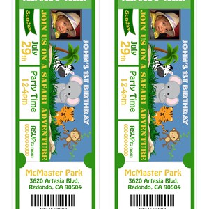 Jungle Ticket Invitation image 2