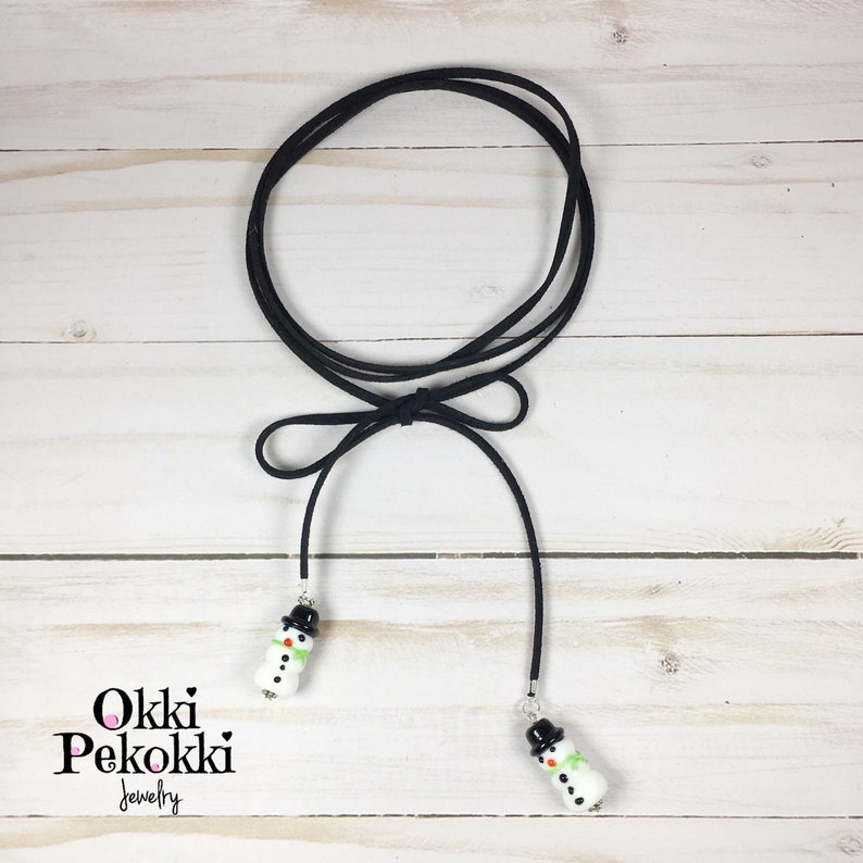 Snowman Wrap Choker Necklace