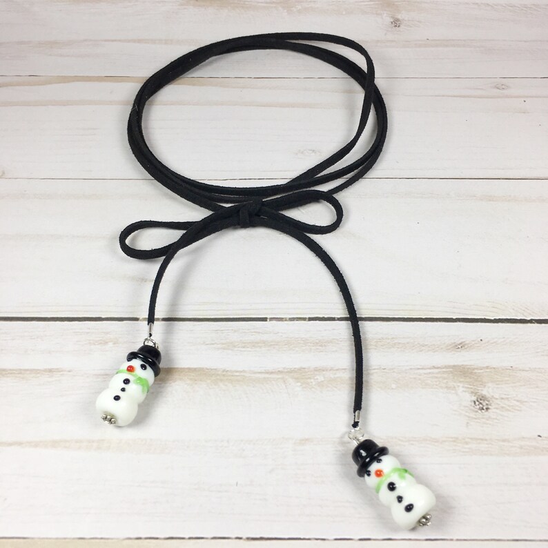 Snowman Wrap Choker Necklace