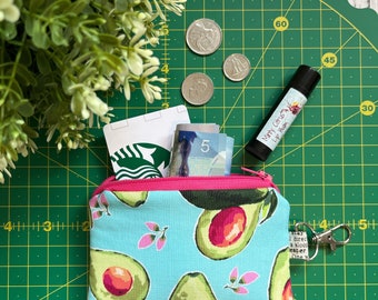 Turquoise Green Avocado Coin-pouch · Coin purse · Mini Wallet Keychain · Small zipper pouch
