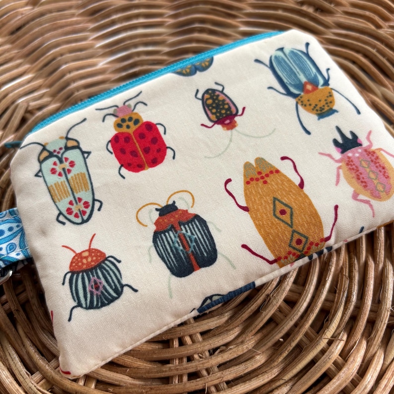 Bugs Beetles Coin Pouch: Mini Wallet Keychain image 3
