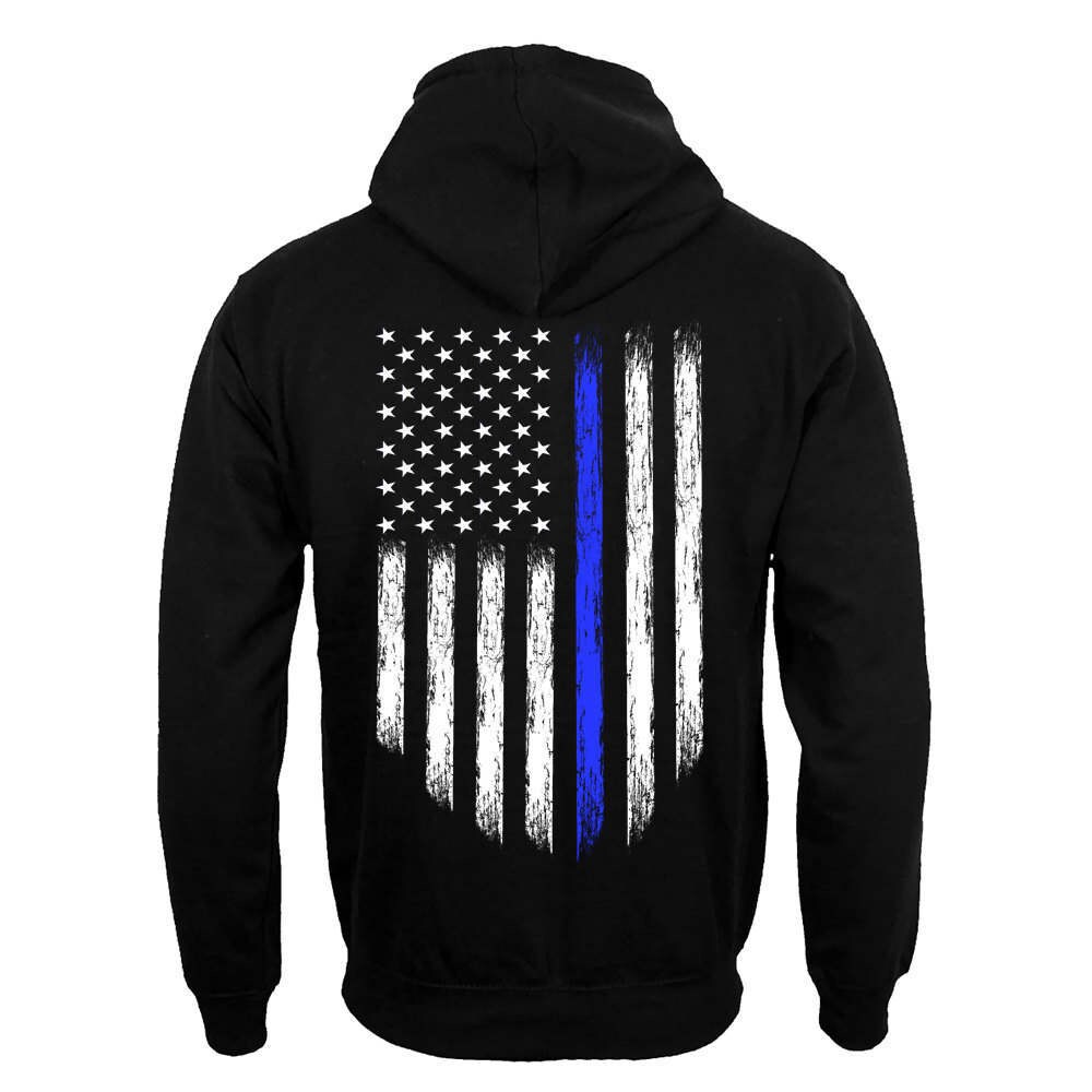 Thin Blue Line Hoodie Police USA Flag Hoodie Thin Blue Line - Etsy