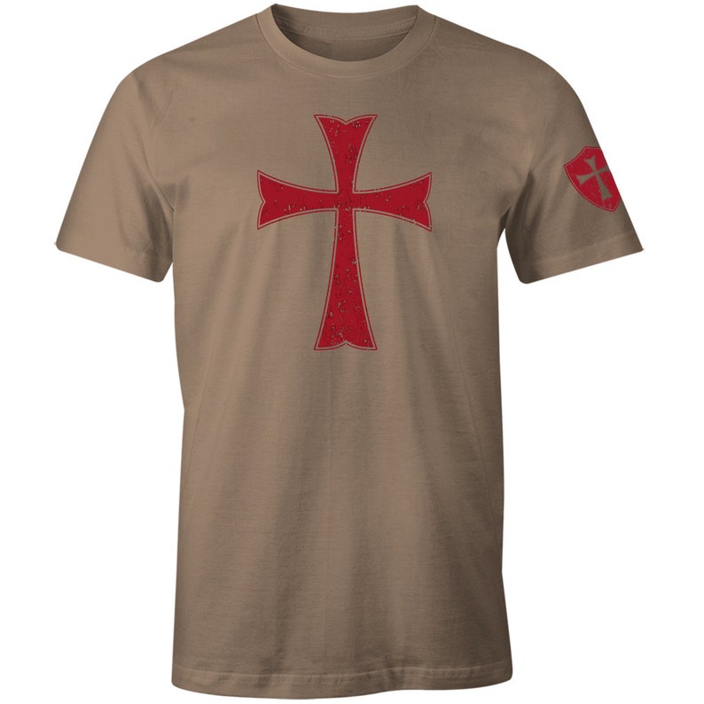 Knights Templar Crusader T-Shirt For Men - Soldiers Of Christ Graphic Tee - View #7