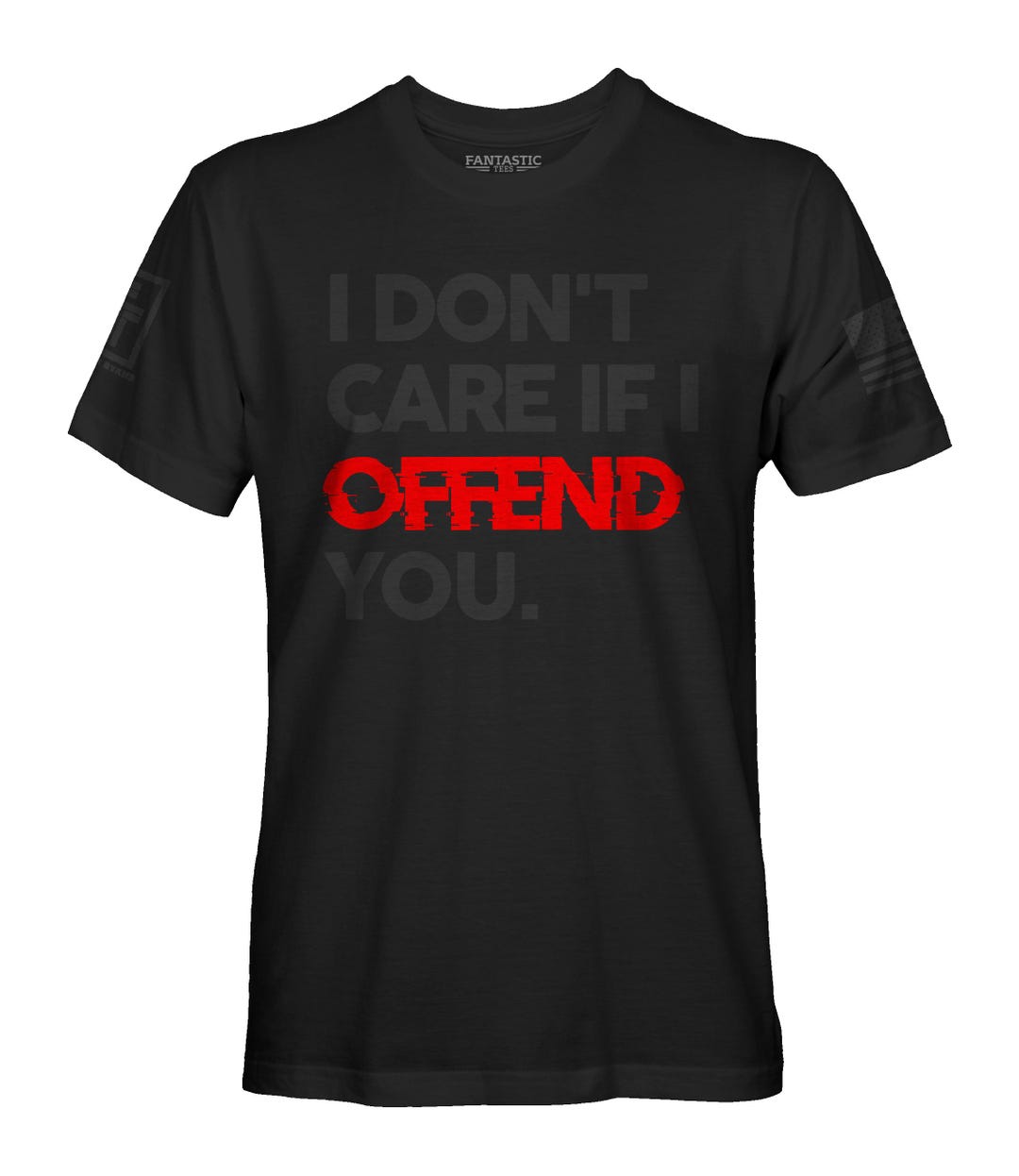 Red Offend Thin Red Line Offend Firefighter Support Stealth Men's Patriotic T ...