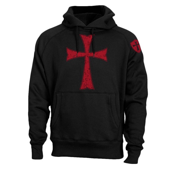 Knights Templar Crusader Cross Men's Sweatshirt Hoodie | Etsy