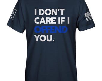 Thin Blue Line Offend Police Support Men's T-Shirt