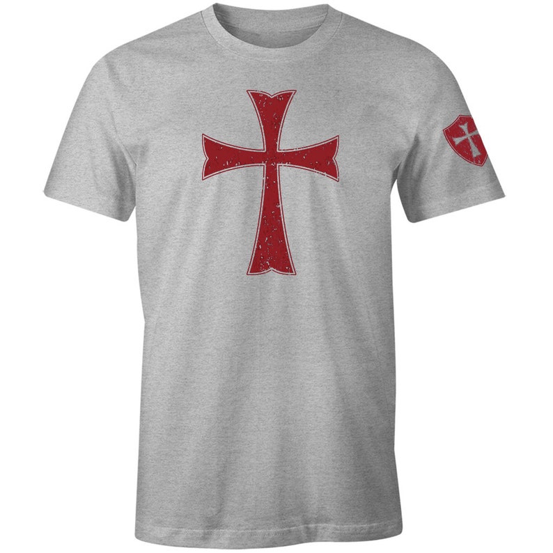 Knights Templar Crusader Cross Men's T-Shirt | Etsy
