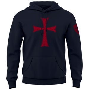 Knights Templar Crusader Cross Men's Sweatshirt Hoodie image 5