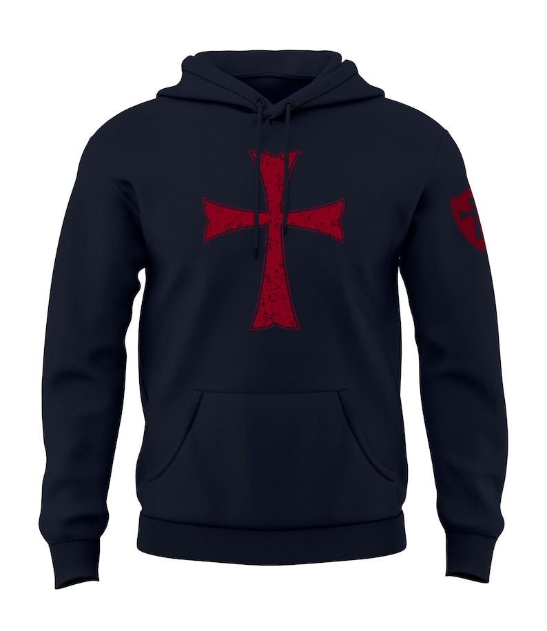 Knights Templar Crusader Cross Men's Sweatshirt Hoodie image 5