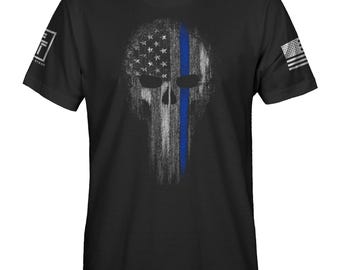 Thin Blue Line USA Logo T-Shirt - Unisex Support Law Enforcement Tee