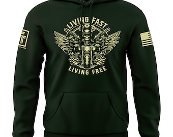 Living Fast Living Free Men's Hoodie Sweatshirt