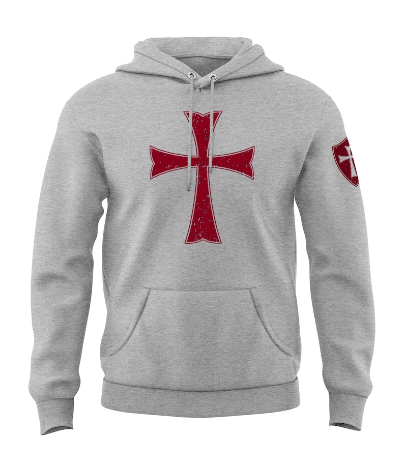 Knights Templar Crusader Cross Men's Sweatshirt Hoodie image 6