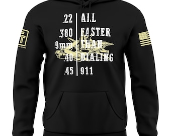 Faster Than Dialing 911 Second Amendment Pro Home Defense Men's Hoodie Sweatshirt