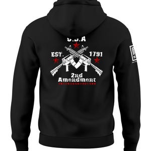 2nd Amendment Gun Rights Established 1791 Men's Hoodie Sweatshirt image 3
