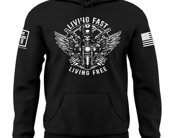 Living Fast Living Free Men's Hoodie Sweatshirt