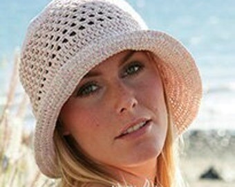 Summer hat in your desired color - 100% cotton - crocheted - sun hat