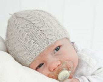 Soft baby hat in many colors - 100% alpaca wool - hand-knitted - available in 6 sizes - noble