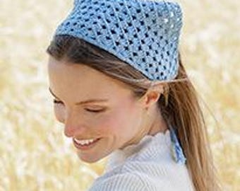 Bandana - foulard - fascia per capelli - lavorata all'uncinetto - molti colori, disponibile subito