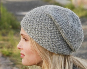 Hat in your choice of color - hand-knitted - wool with alpaca - 2 sizes - winter hat - beanie - women's hat - over 40 colors