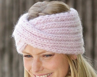 Headband in your choice of color - 100% wool - hand-knitted - chunky knit - Drops "Weekender" design - over 50 colors