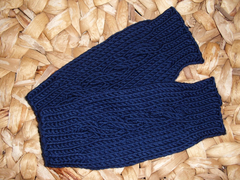 Baby Leg Tulips With Braid In Dark Blue 100 Wool Hand Knitted Girls Clothing Clothing Valresa Com