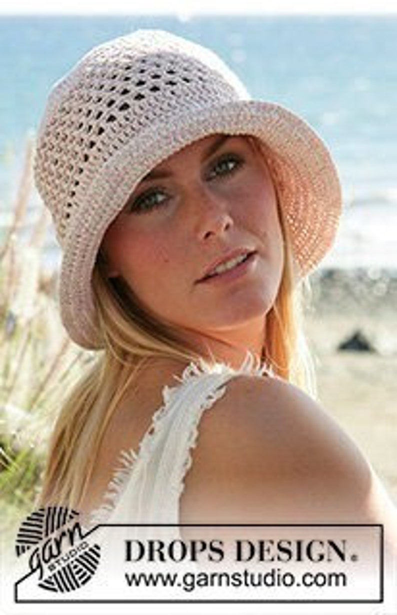 Summer hat in your desired color 100% cotton crocheted sun hat image 1