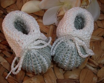 Baby shoes in grey-white - 100% cotton