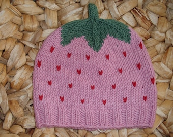 Baby hat, children's hat, light raspberry - 100% wool - in your desired size - hand-knitted