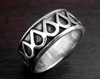 Sterling Silber Band, Männer Ehering, Silber Herrenring, Bague Argent, Birnenband, Bague Homme, Birnenring, Ehering, Silber Ehering