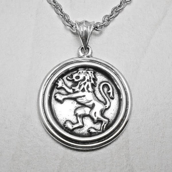 Lion necklace Silver, Sterling Silver Necklace Men, Lion Jewelry, Vintage Necklace, Men Jewelry, Lion Symbol, Coat Of Arms, Mens Gift Silver