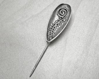 Silver Pin, Silver Brooch Pin, Beauty Gift, Coworker Gift, Silver Flower Pin, Flower Brooch Pin, Flower Pin, Spiral Brooch, Vintage Brooch