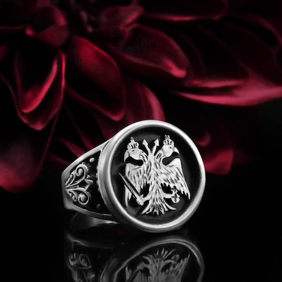 Eagle Ring Silver for Men Men Silver Ring Eagle Signet Ring