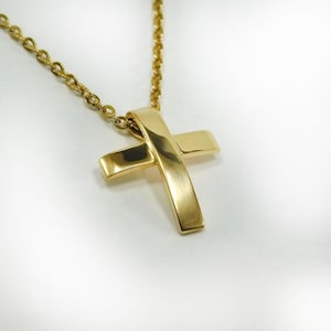 Solid Gold Cross Men, Gold Necklace, Mens Gold Cross, 14K Gold Cross ...