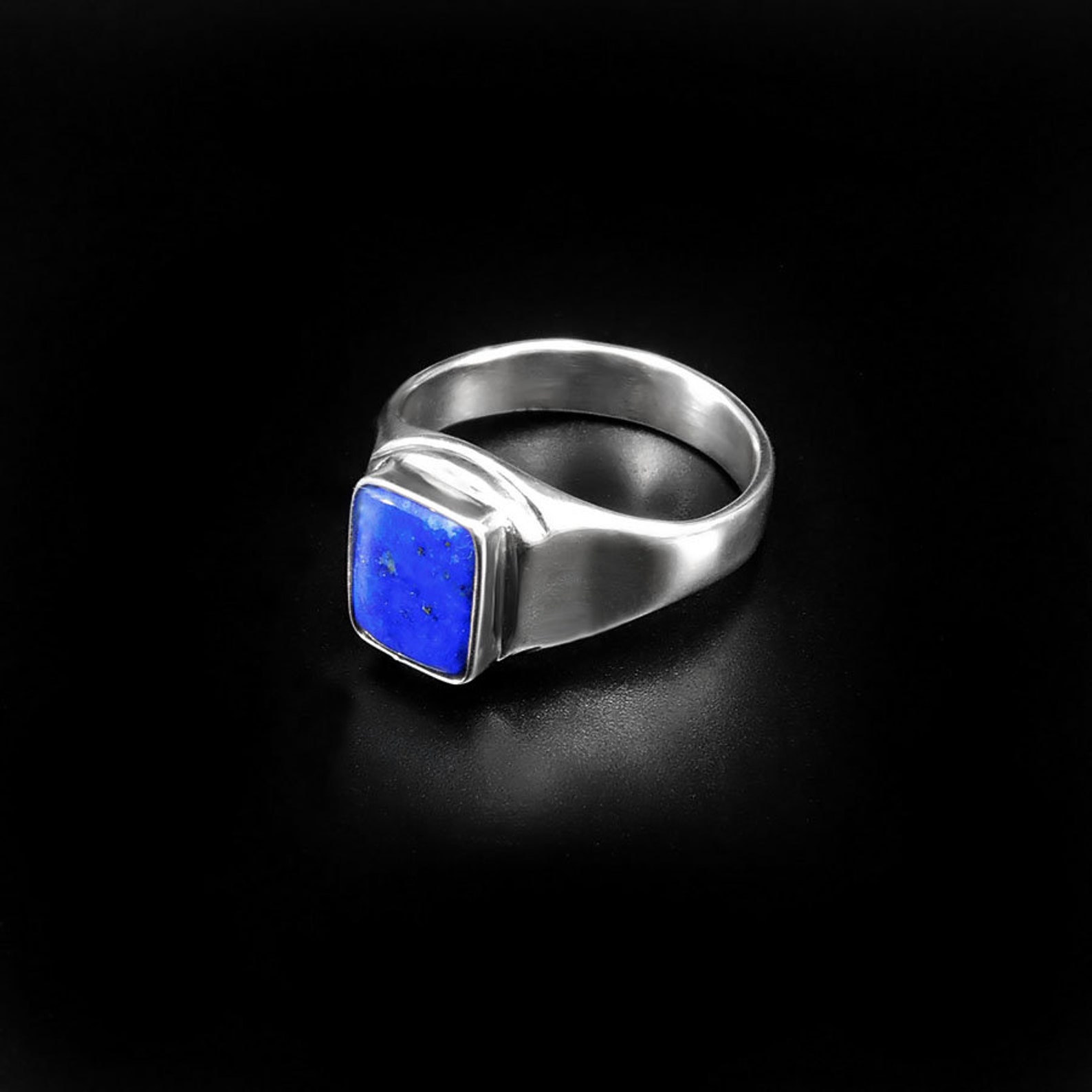Lapis Lazuli Ring Sterling Silver Ring Men Ring Men Etsy