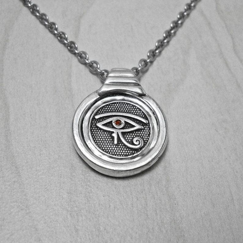 Eye of Horus Pendant Men Necklace Silver Men Jewelry Etsy