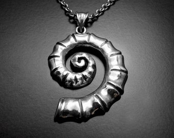 Nautilus Necklace Silver, Nautilus Jewelry, Silver Necklace Men, Fossil Necklace, Sea Jewelry, Sea Necklace, Fossil Jewelry, Spiral Jewelry