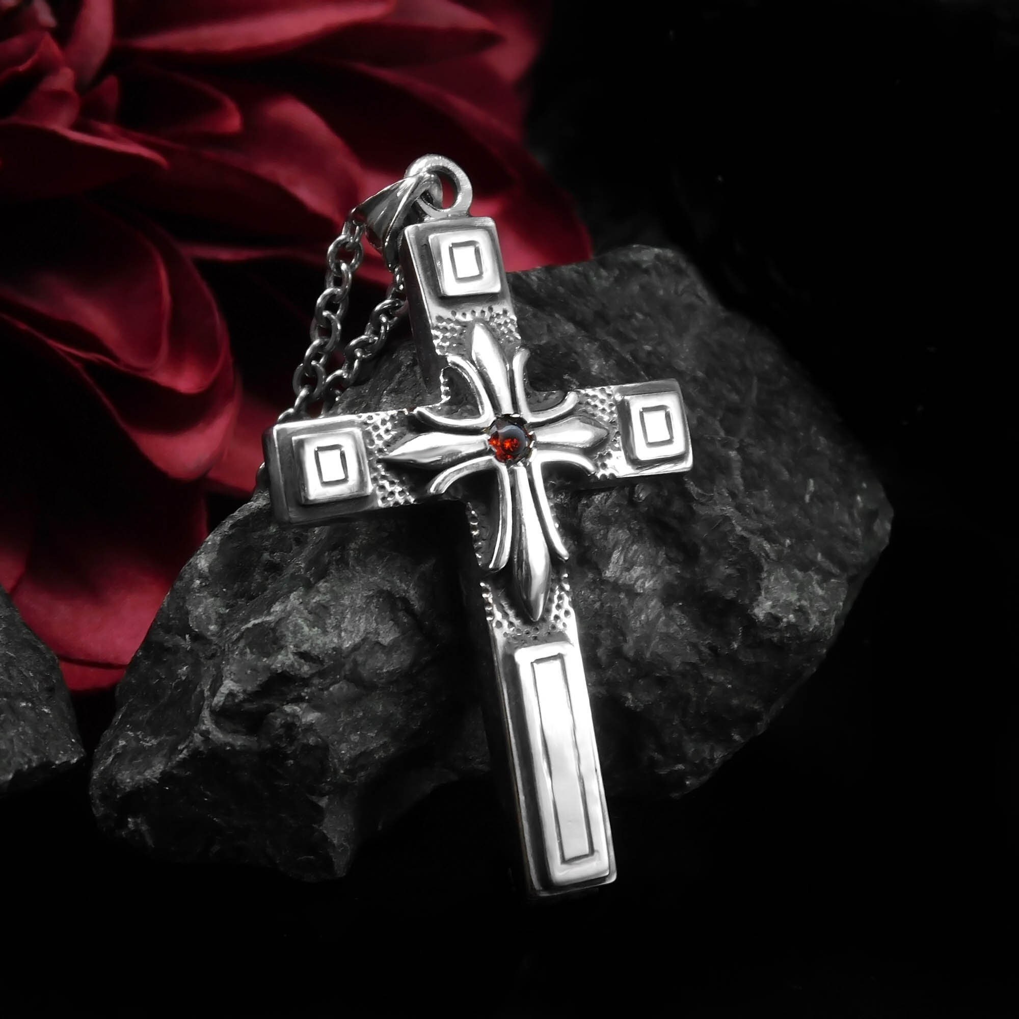 Western Cross Necklaces For Men