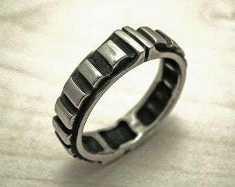 Mens Sterling Silver Ring, Mens Silver Ring, Wedding Band, Bague Homme, Husband Gift, Men Gift Ring, Band Ring Men, Mens Gift Silver Ring