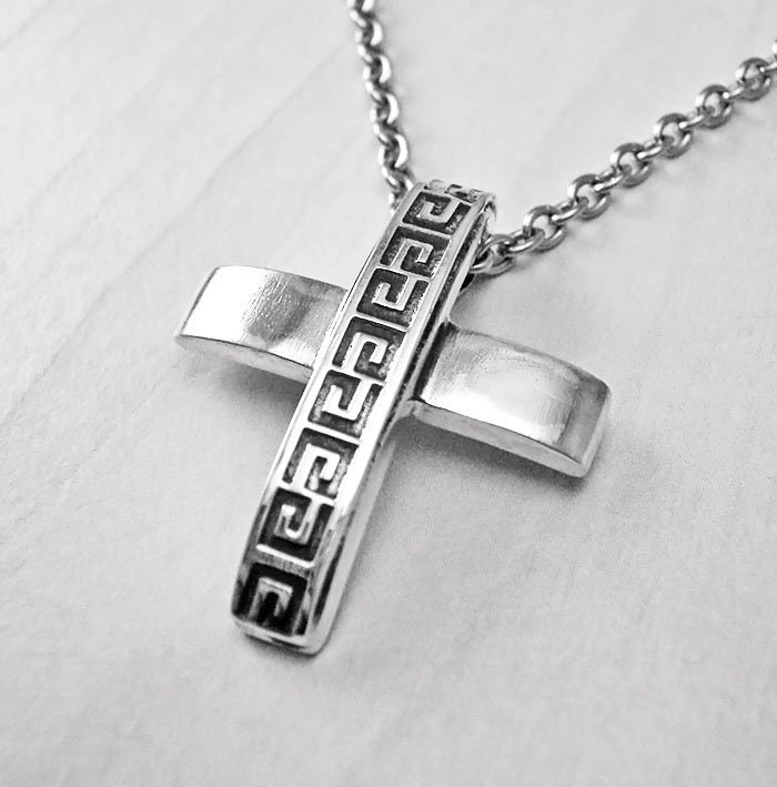 Sterling Silver Handmade Cross Necklace 
