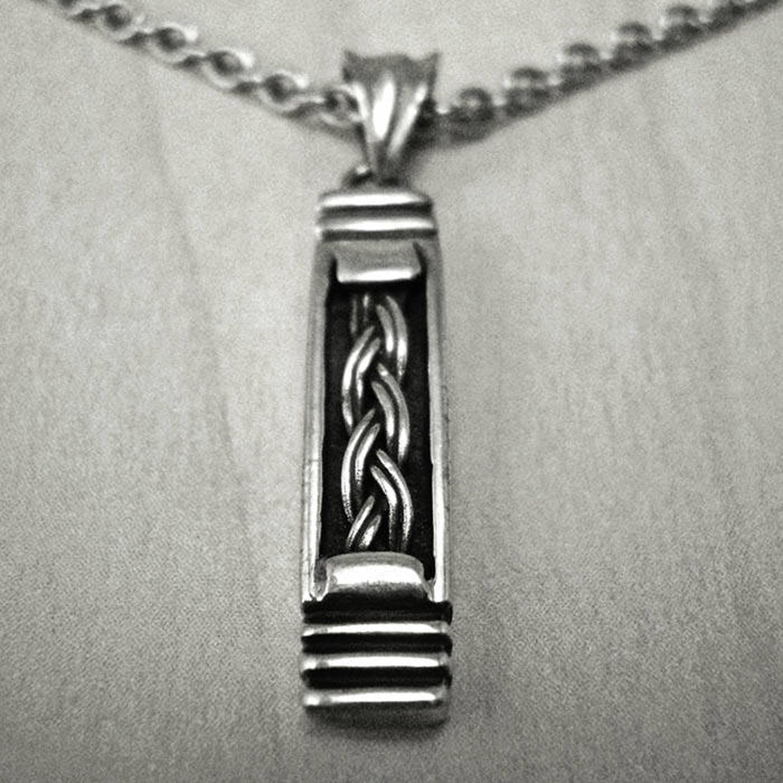 Silver Necklace Men Greek Key Necklace Silver Necklace Men Etsy