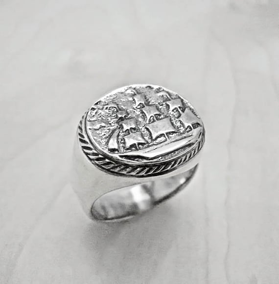 Silver sovereign ring mens best sale