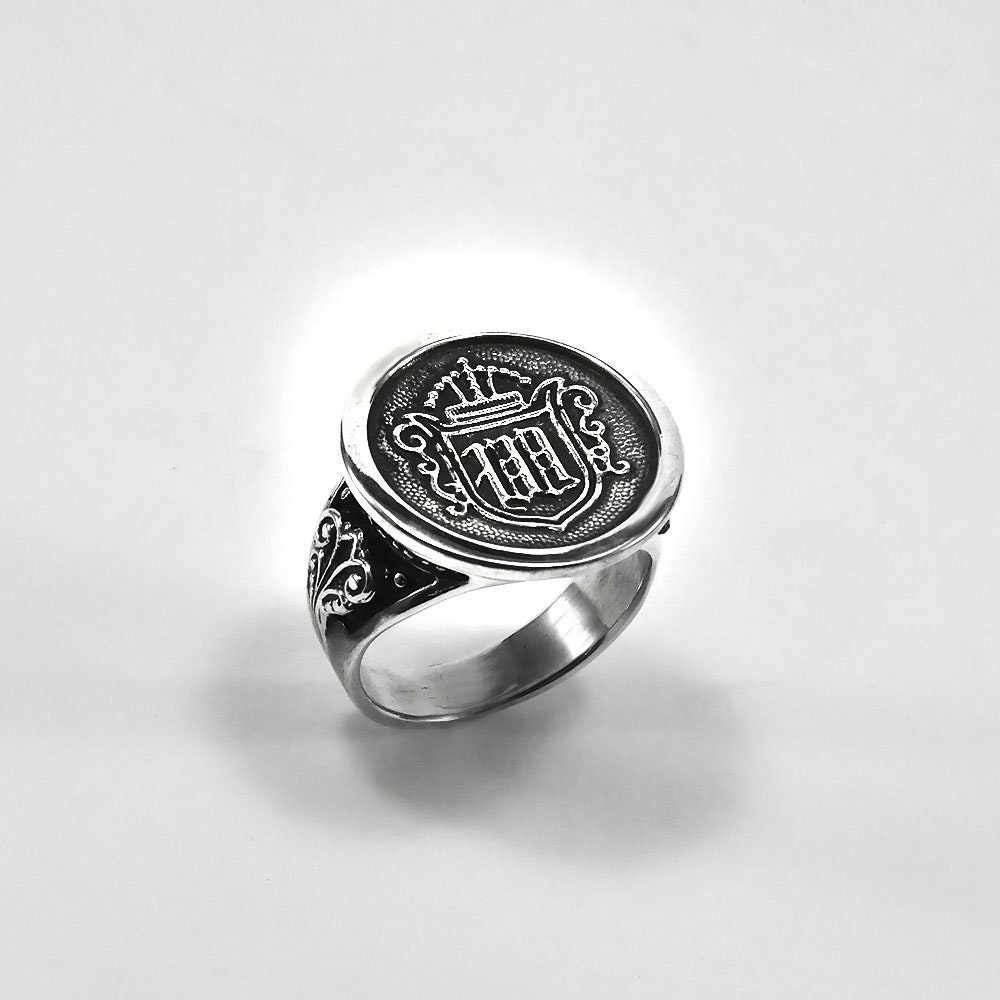 Signet Ring Men Silver Wax Seal Ring Coat of Arms Ring Seal - Etsy