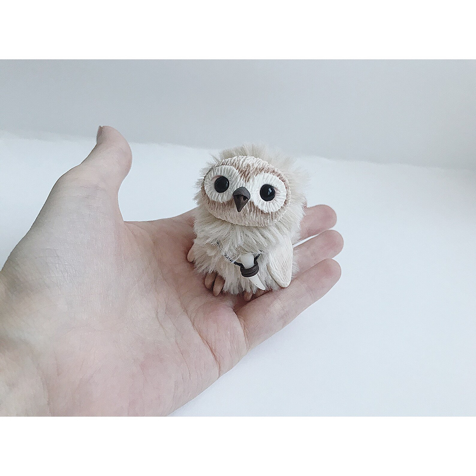 Eule Miniatur Kunst Puppe Fantasy Tier Spielzeug Polymer