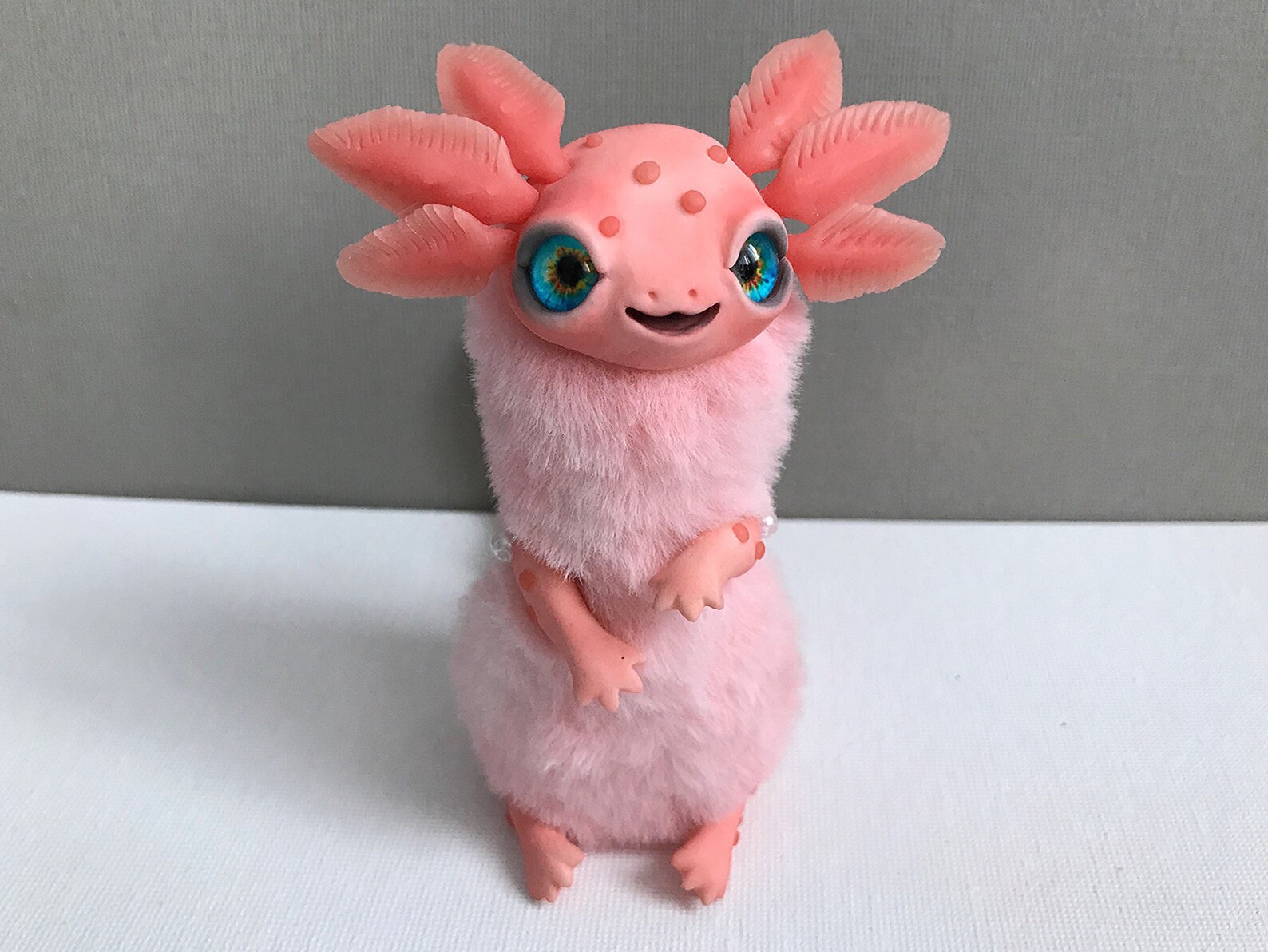 Axolotl ART Doll miniature plush toy Axolotl clay sculpture Etsy