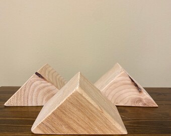 Craft Wood 25- Various Sized Wood Triangles Wood Shapes Triangles Wood Triangle Blocks 58 Thick Craft Wood Triangles Wood Triangles