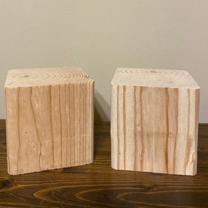 20 Block Grab Bag Raw Solid Wood Rectangle Craft Blocks 