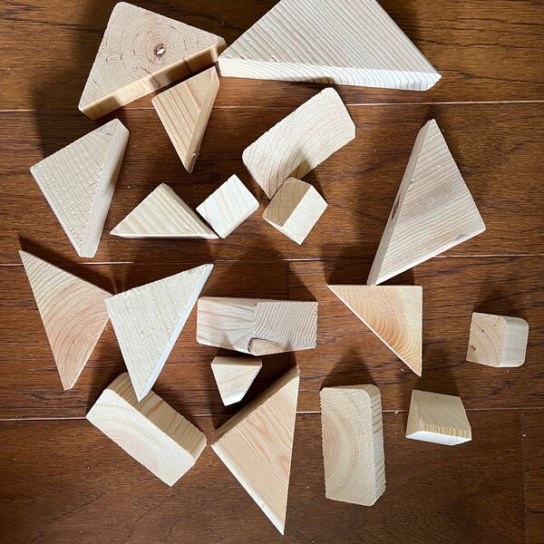 Triangle Wood Blocks Etsy