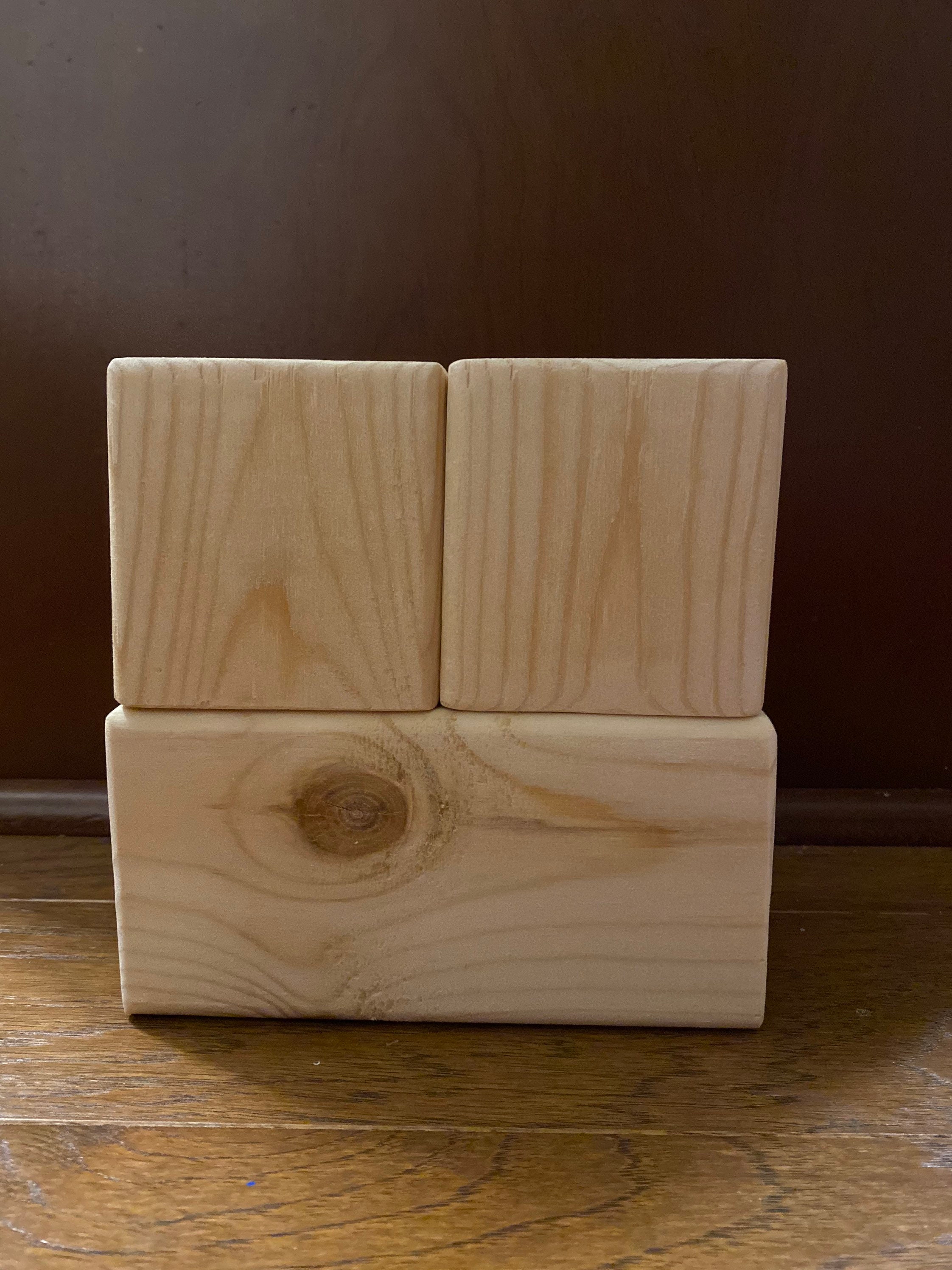 3.5 Solid Wood Craft Blocks Natural Cut and Sanded Etsy Australia