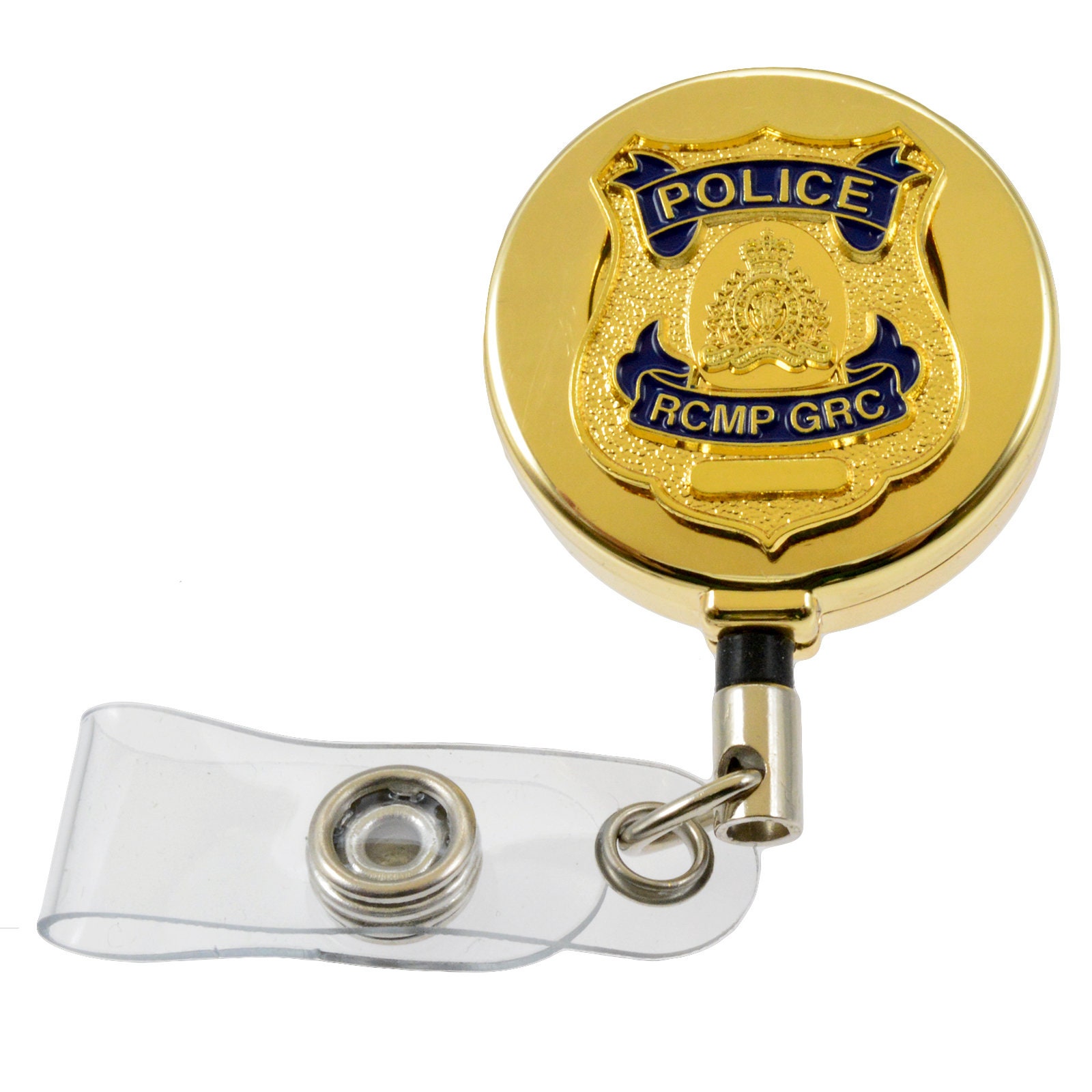 Rcmp GRC Royal Canadian Mounted Police Badge Retractable Security ID Card Holder Reel